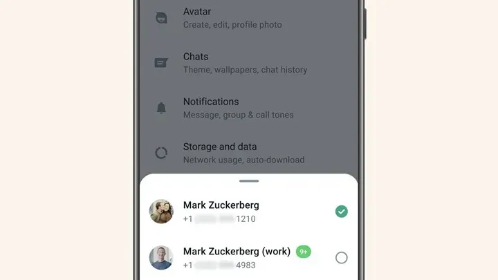 WhatsApp 2 hesabdan istifadə