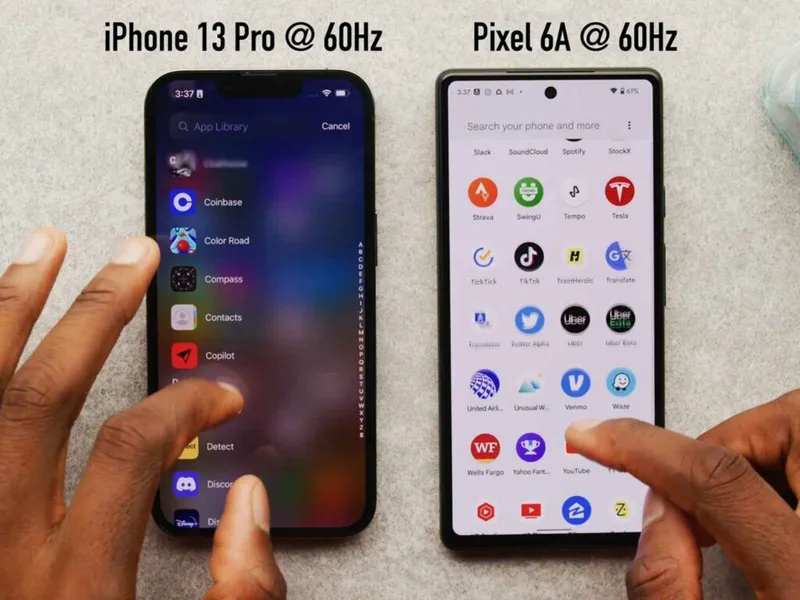 pixel 6a iphone 13 pro 60hz