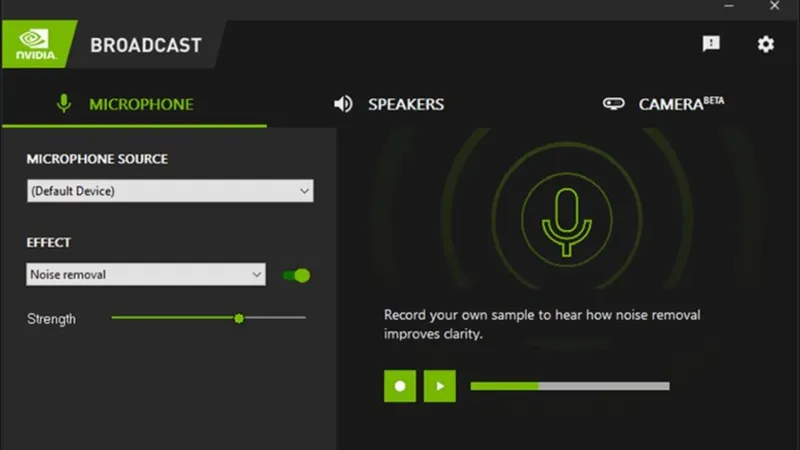 NVIDIA Broadcast kateqoriyaları