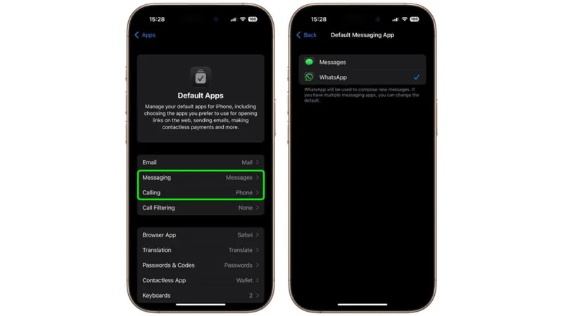 WhatsApp iPhone standart