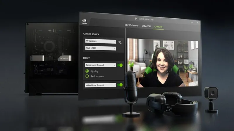 NVIDIA Broadcast tətbiqi