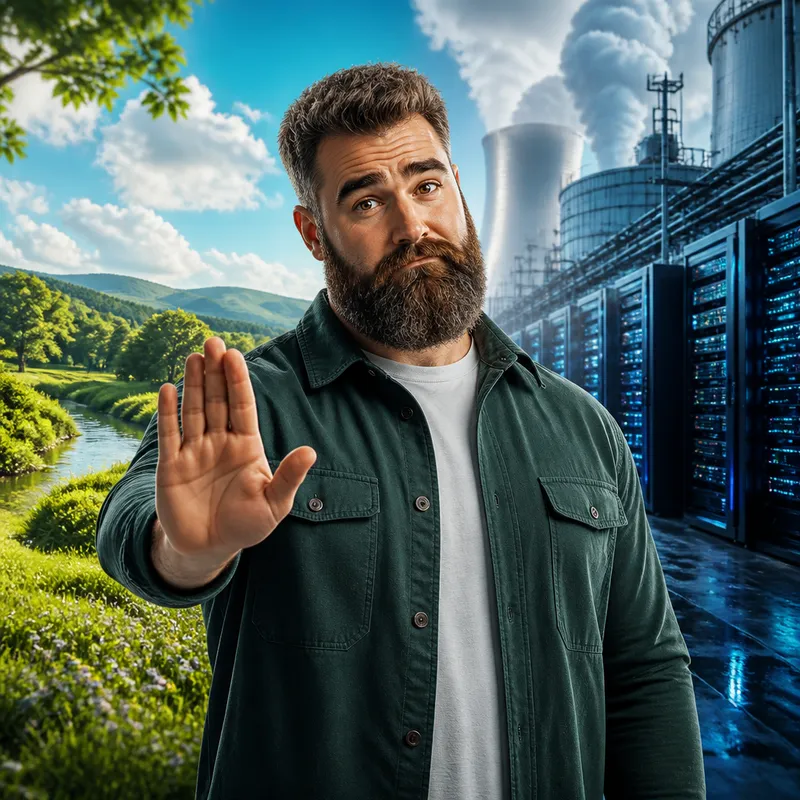 Jason Kelce AI data mərkəzlərinə qarşı ən qəribə kampaniyanın simasına çevrildi