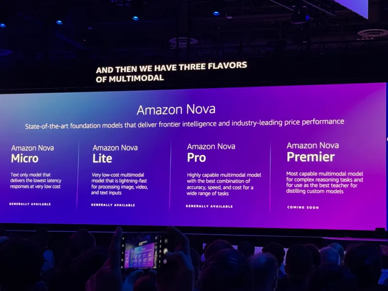 AWS launches new Nova AI models and a service that gives customers more  control | TechCrunch
