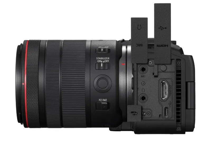 Canon EOS R6 V camera shown from the side