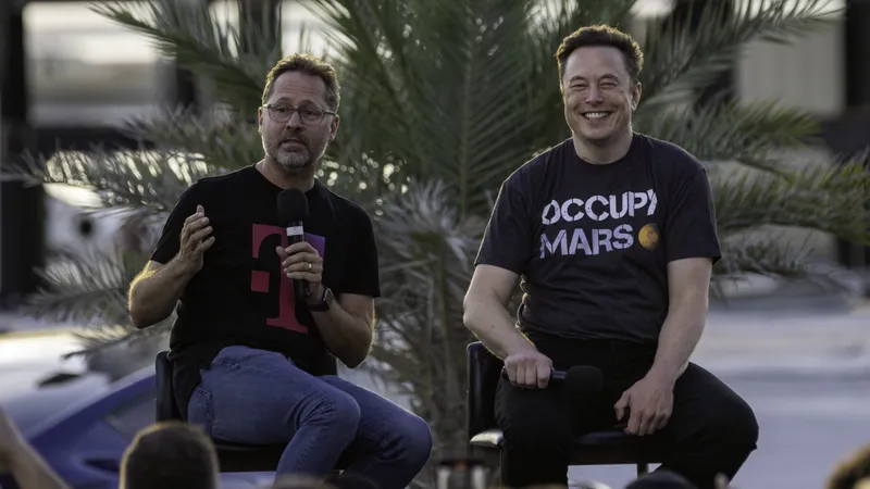 SpaceX CEO Elon Musk and former T-Mobile CEO Mike Sievert