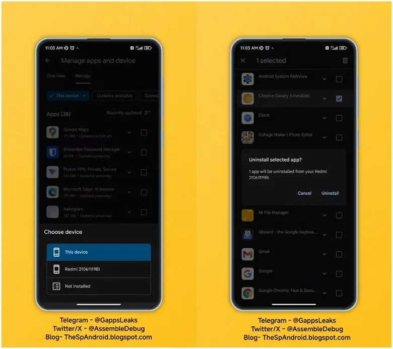 Google Play proqramları silmək