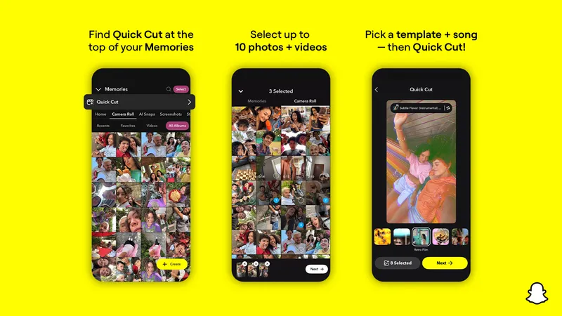 In-App Editing for All: Snapchat Introduces Quick Cut