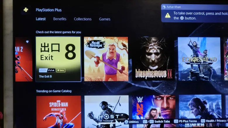 A TV showing the PlayStation Store.