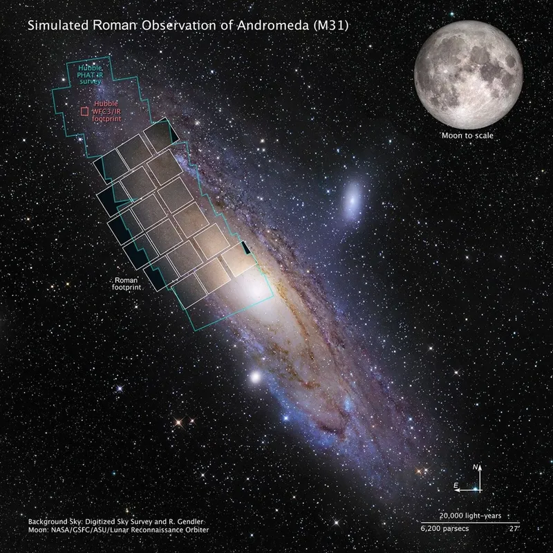 NASA simulating a Nancy Grace Roman Space Telescope image