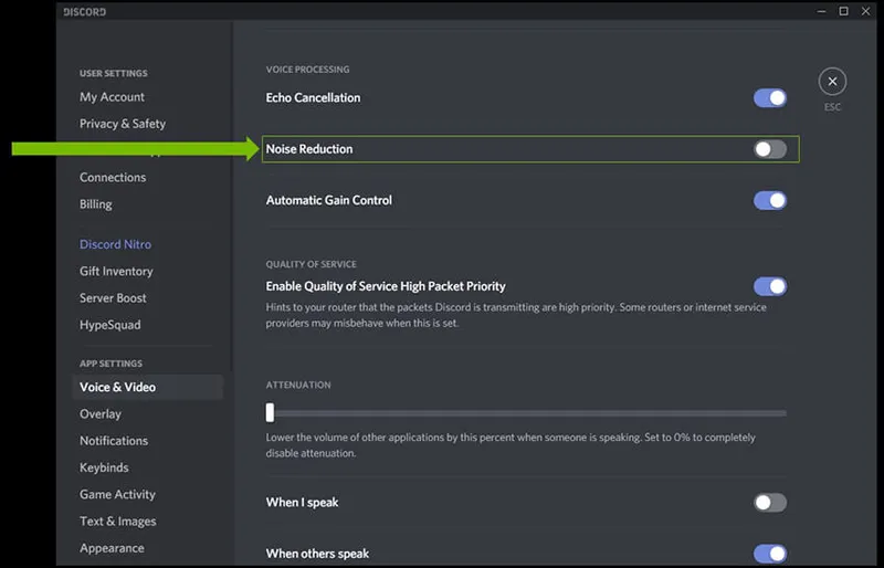 Discord Noise Cancellation
