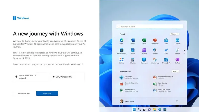 Microsoft dəstəklənməyən Windows 11