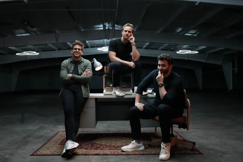 a picture of Linq co-founders Patrick Sullivan (CTO), Elliott Potter (CEO), and Jared Mattsson (President).