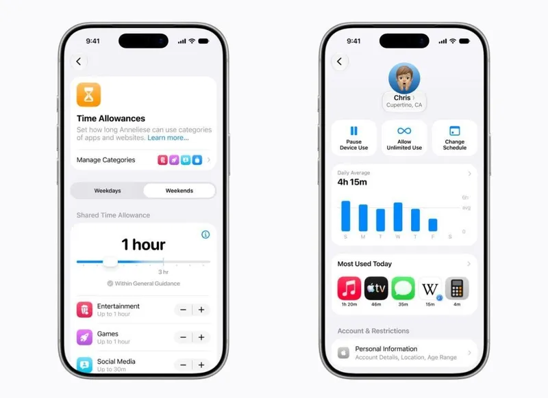 Along with guidance for how much time you should allow your child, the Screen Time interface is getting a redesign to make it easier to use.