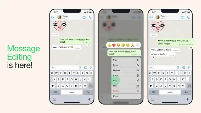 whatsapp mesah redaktə