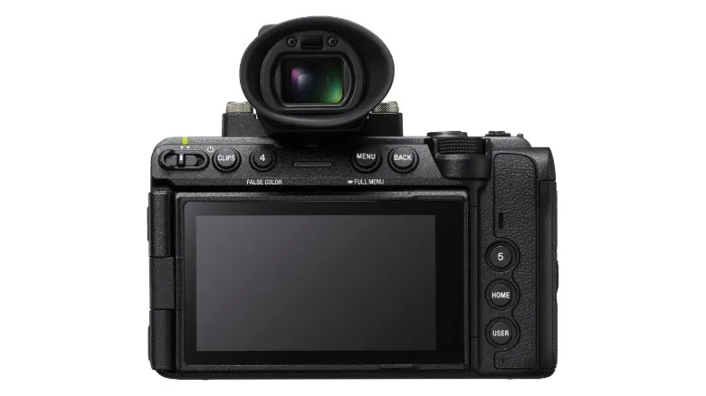 Sony FX5 Cinema Line camera shown from the back