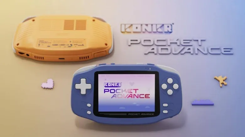 Ayaneo Konkr Pocket Advance in navy and orange.
