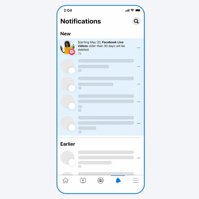 animation on an iPhone on how to navigate the live video download flow.