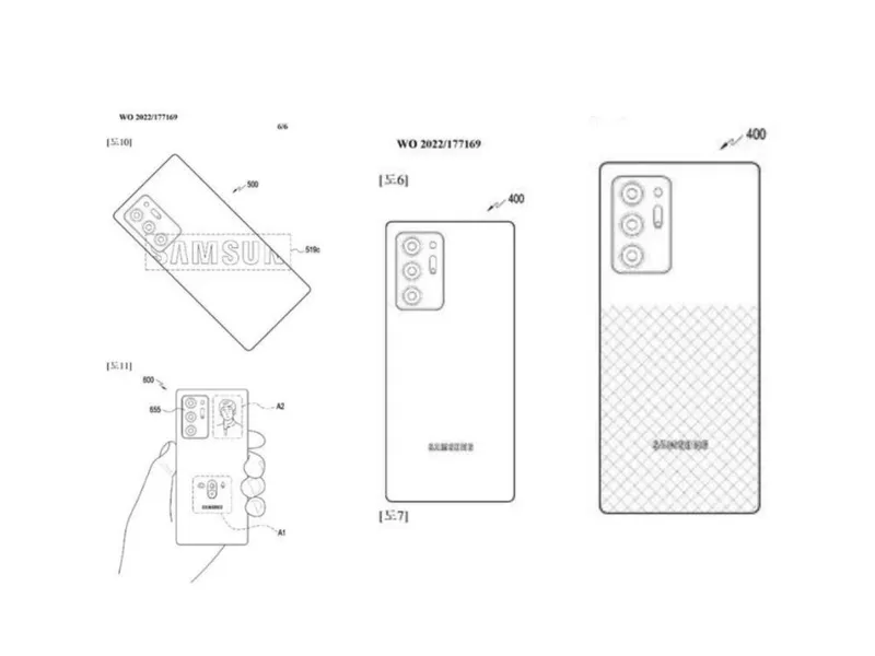 samsung arxa ekran patent