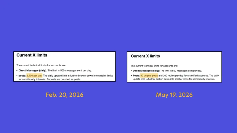 Two screenshots of post caps in the X Help Centre.