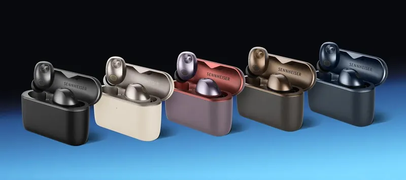 The full metallic color lineup of the Sennheiser Momentum True Wireless 5 earbuds.